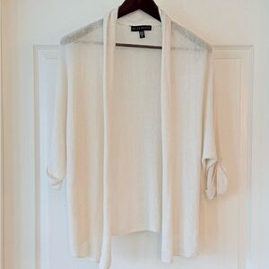 bryn Walker Cream Open-Front Cardigan